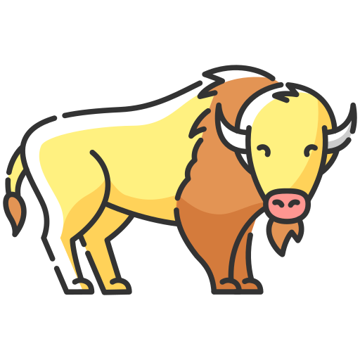 bison Generic Thin Outline Color icon