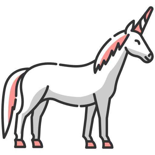 unicorno Generic Thin Outline Color icona