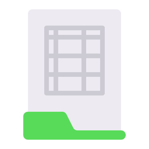 spreadsheet Generic Flat icoon