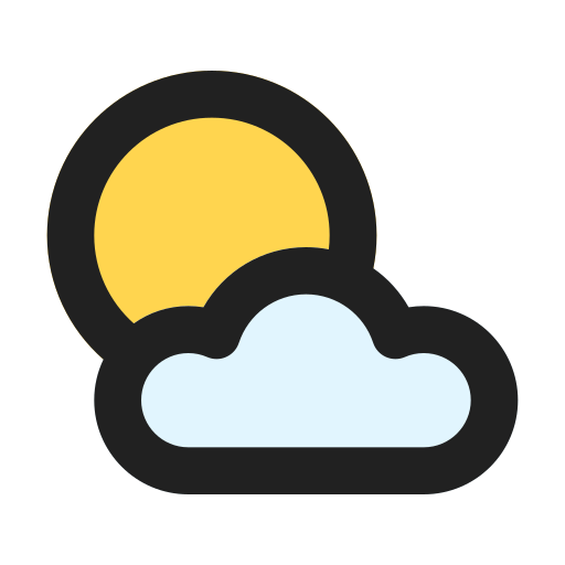 nubes y sol Generic Outline Color icono