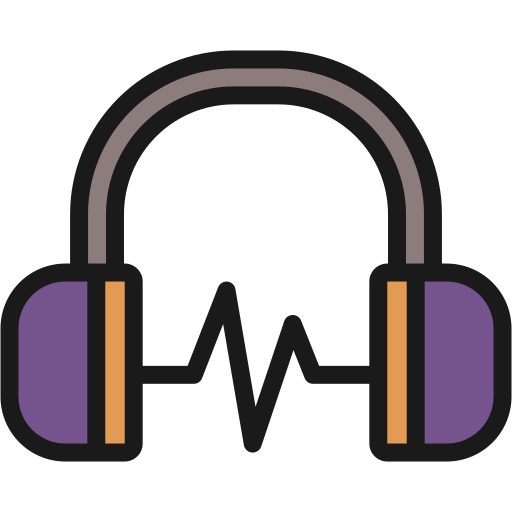 auriculares con sonido Generic Outline Color icono