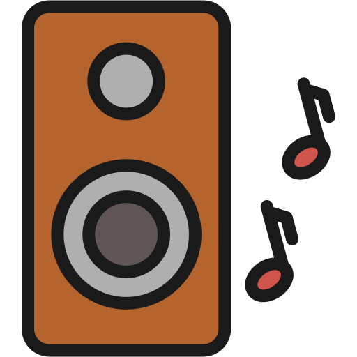 system dzwiękowy Generic Outline Color ikona