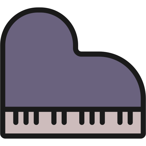 piano de cola Generic Outline Color icono