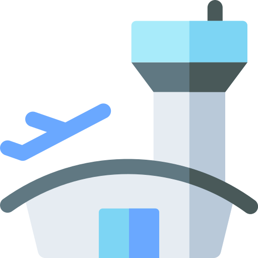 aeropuerto Basic Rounded Flat icono