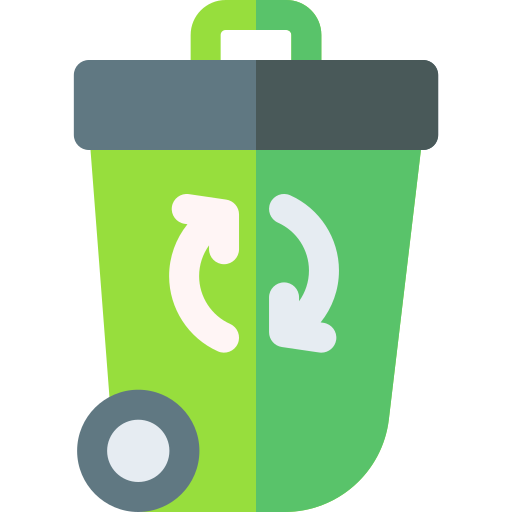 tacho de reciclaje Basic Rounded Flat icono