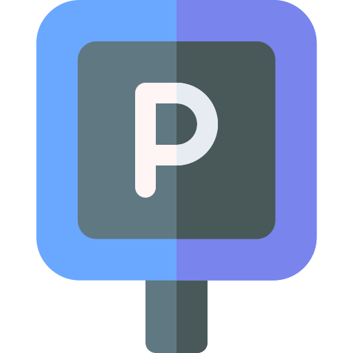 Parking sign Basic Rounded Flat icon