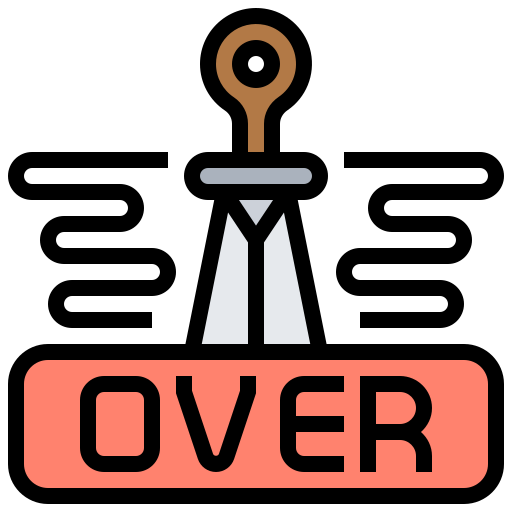 Game over Meticulous Lineal Color icon