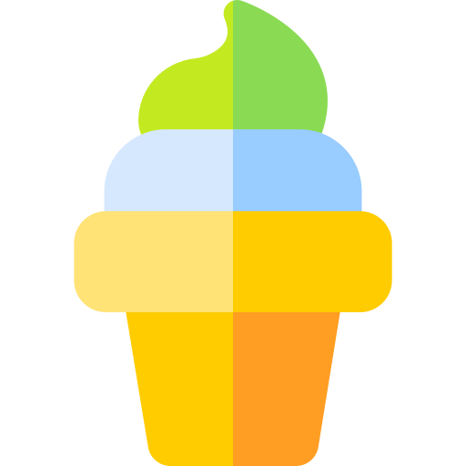 Ice cream cone Basic Rounded Flat icon