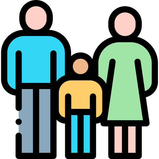 가족 Detailed Rounded Lineal color icon