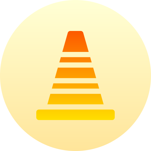 Traffic cone Basic Gradient Circular icon