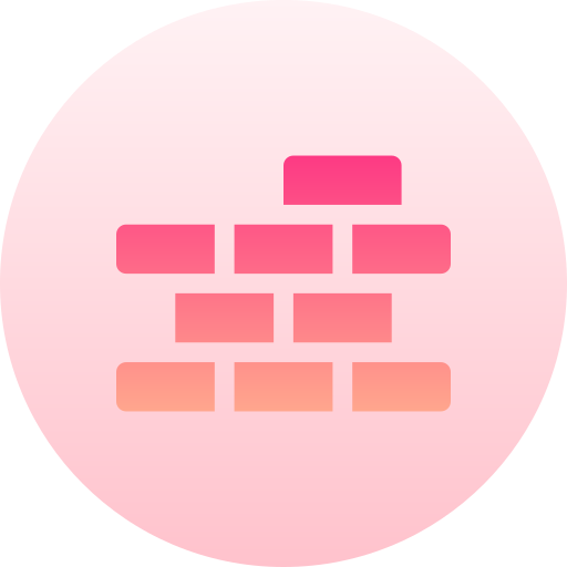 mur de briques Basic Gradient Circular Icône