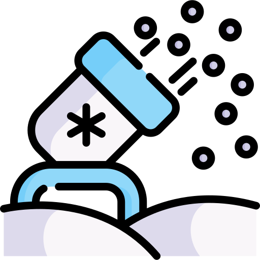 cañón de nieve Special Lineal color icono