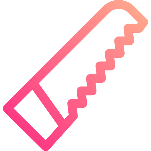 Hacksaw Basic Gradient Lineal color icon