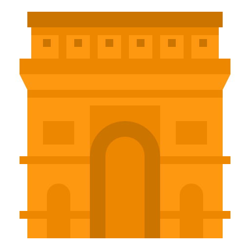 arco del triunfo itim2101 Flat icono