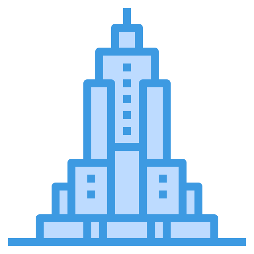 Empire state building itim2101 Blue icon