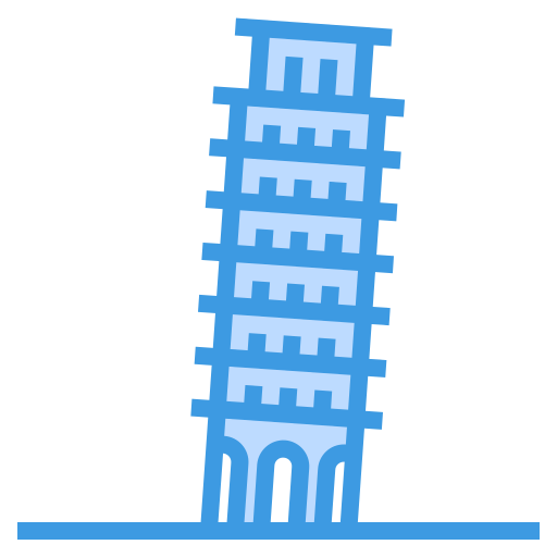 scheve toren van pisa itim2101 Blue icoon