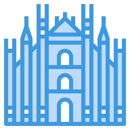 catedral de milão itim2101 Blue Ícone