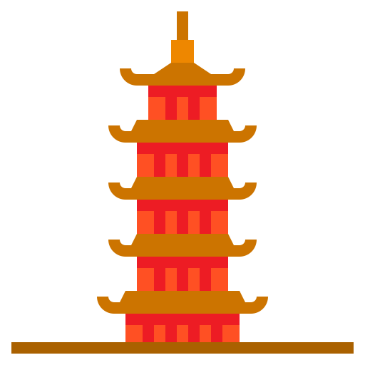 pagoda itim2101 Flat icono