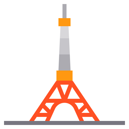 Токийская башня itim2101 Flat иконка