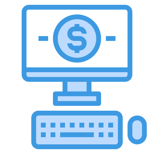 Online banking itim2101 Blue icon