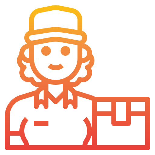 Delivery woman itim2101 Gradient icon
