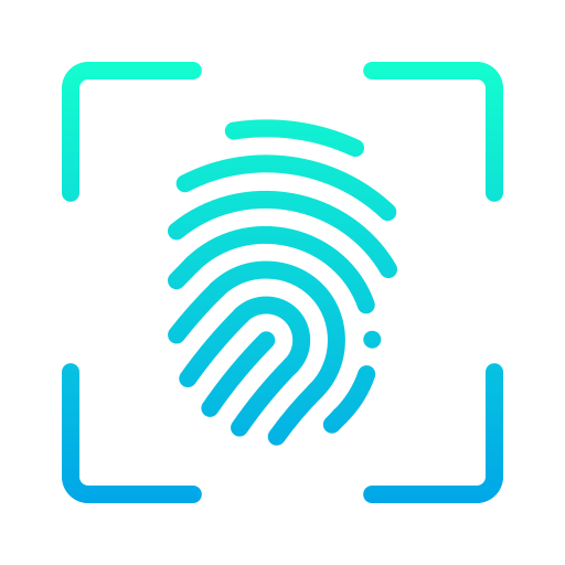 Fingerprint scan Generic Gradient icon