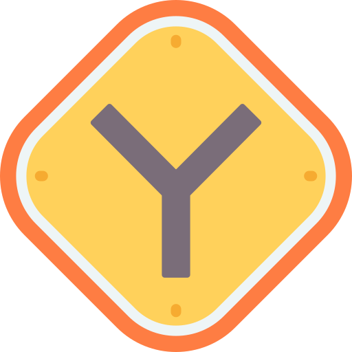 Y intersection Special Flat icon