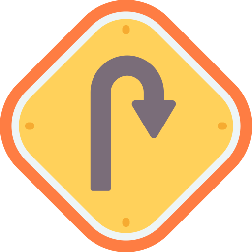 U turn Special Flat icon