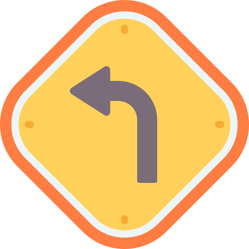 curva a la izquierda Special Flat icono