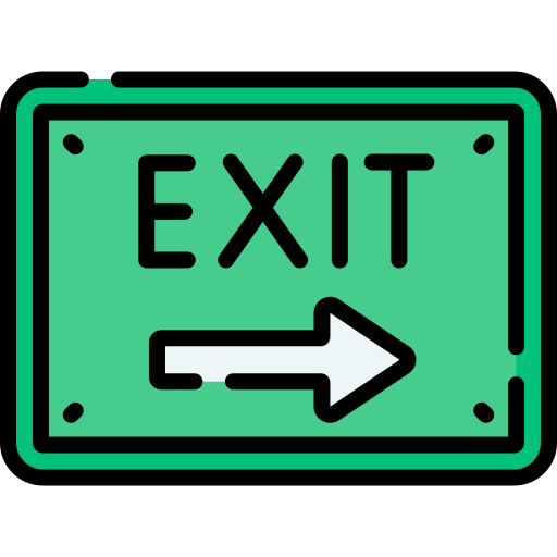 Exit door Special Lineal color icon