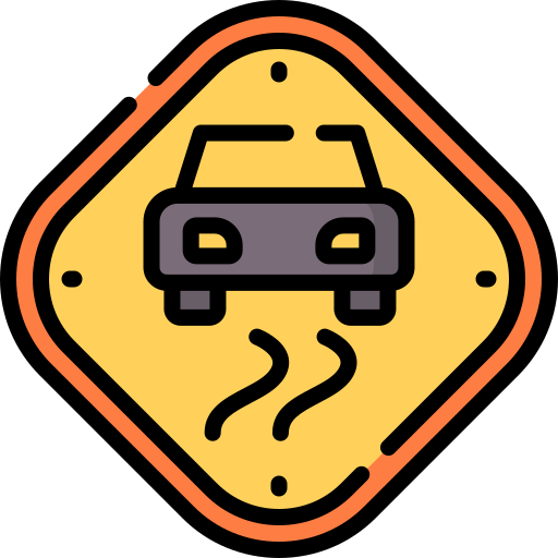 Slippery road Special Lineal color icon