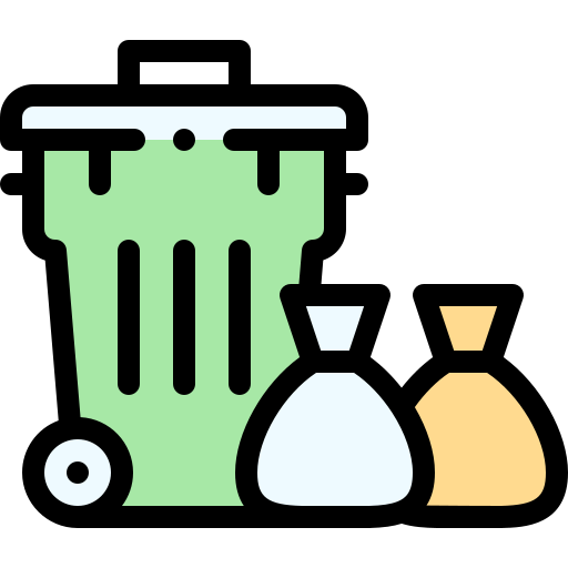 Garbage bin Detailed Rounded Lineal color icon