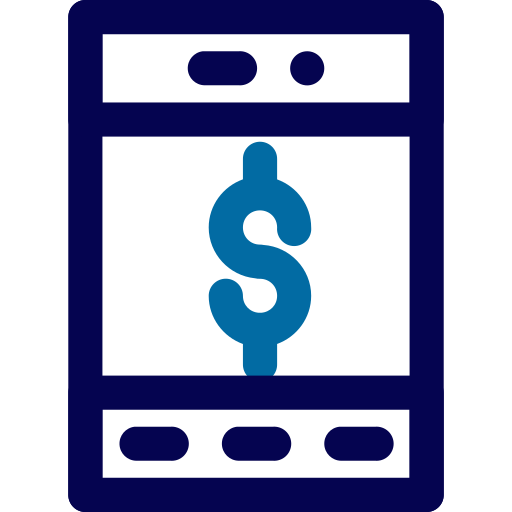 Online money Generic Blue icon