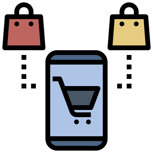 온라인 쇼핑 Noomtah Lineal color icon