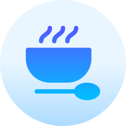 Hot soup Basic Gradient Circular icon