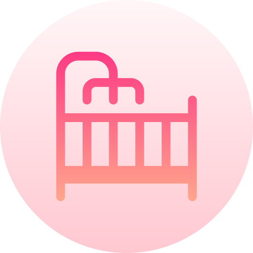 Baby crib Basic Gradient Circular icon