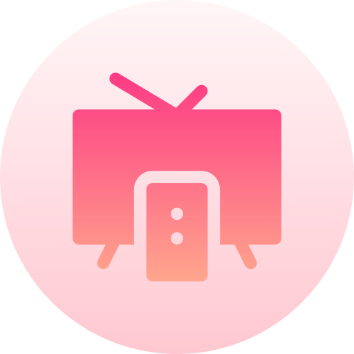 televisiescherm Basic Gradient Circular icoon