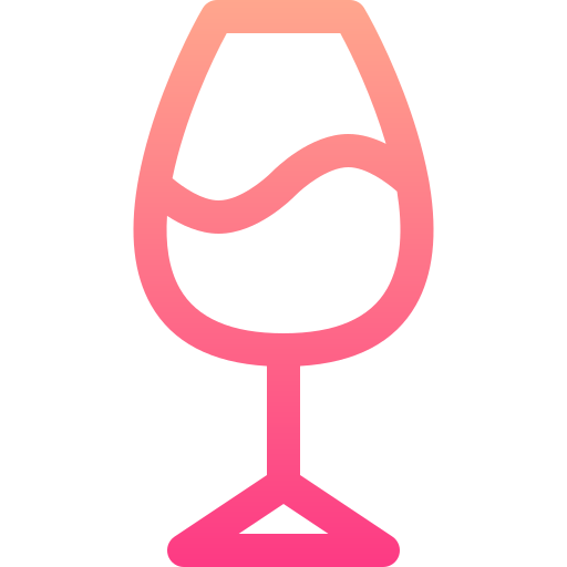 Wine glass Basic Gradient Lineal color icon