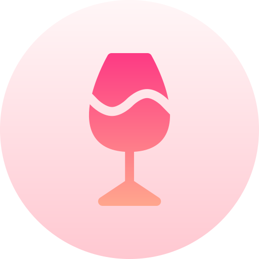 wijnglas Basic Gradient Circular icoon