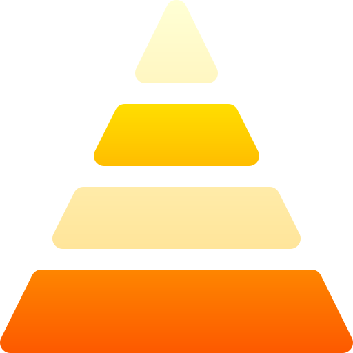piramide grafiek Basic Gradient Gradient icoon