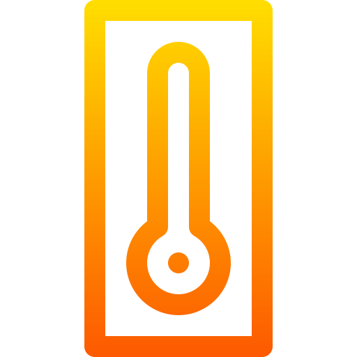 thermomètre Basic Gradient Lineal color Icône