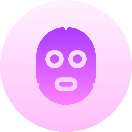 máscara facial Basic Gradient Circular icono