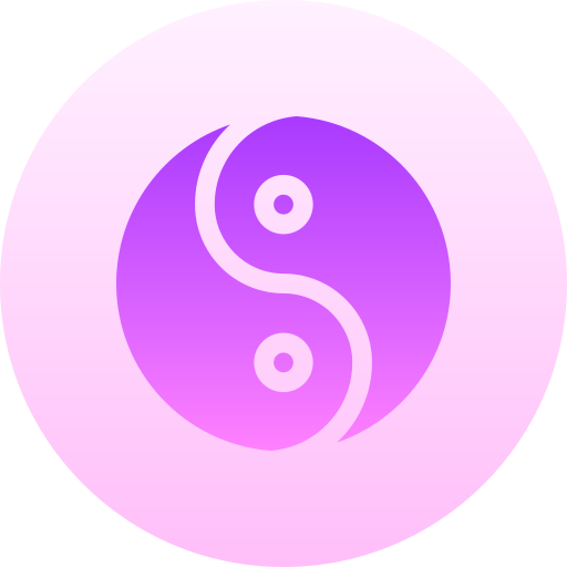 yin yang Basic Gradient Circular icoon