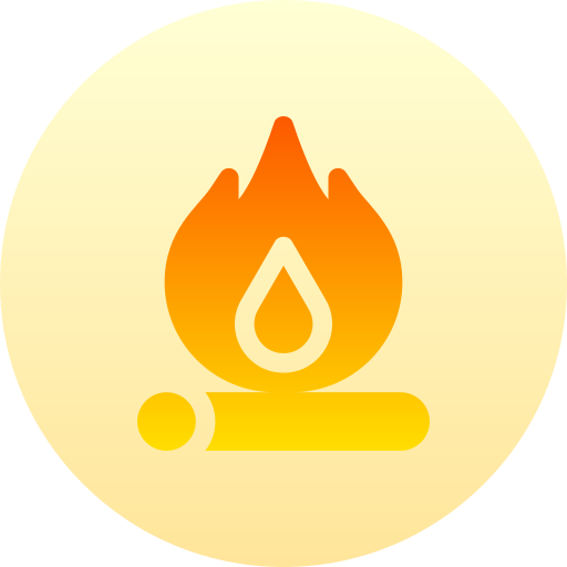 たき火 Basic Gradient Circular icon