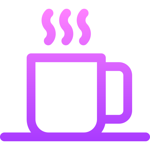 taza de té Basic Gradient Lineal color icono