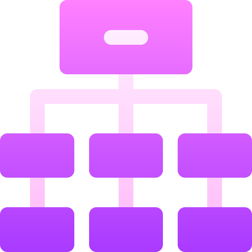 hierarchia Basic Gradient Gradient ikona