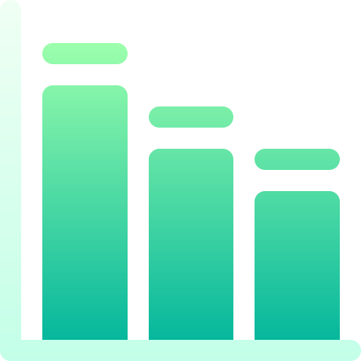 gráfico de barras Basic Gradient Gradient icono