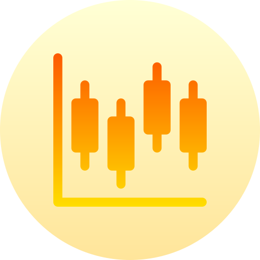 grafico a barre Basic Gradient Circular icona