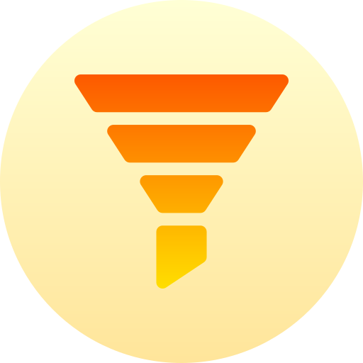 Funnel Basic Gradient Circular icon