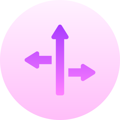 pijlen Basic Gradient Circular icoon